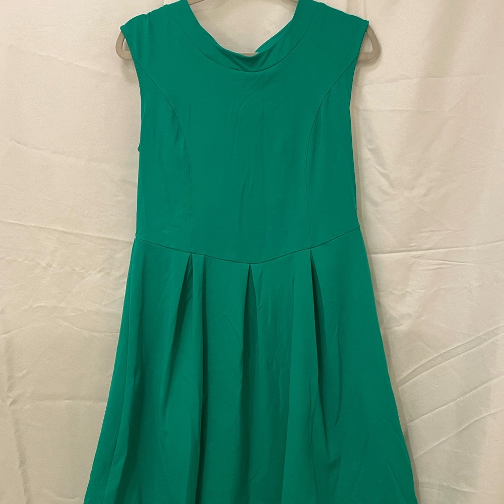 Cynthia Rowley Green Spring Dress with Gold Accents